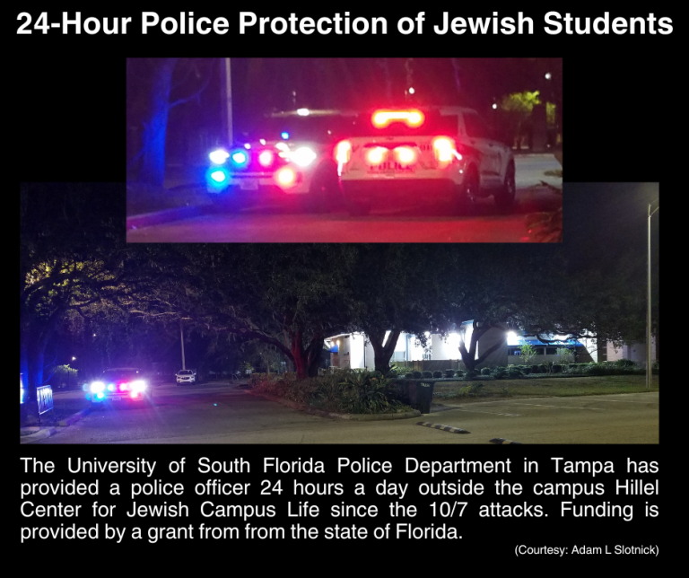 24 Hour Police Protection of Jewish Students